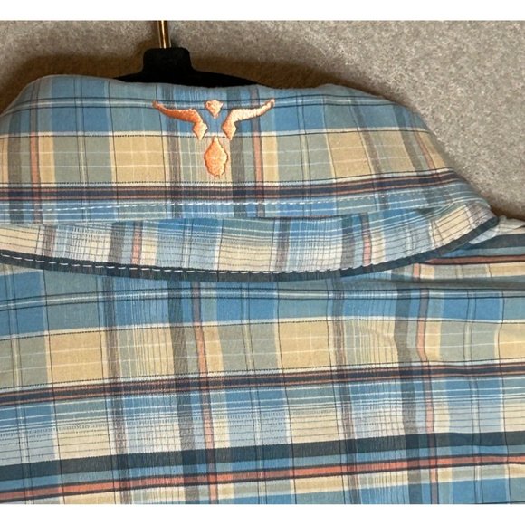 Wrangler 20X Mens Blue Plaid Short Sleeve Button Down Shirt Size Medium‎ - Picture 4 of 7